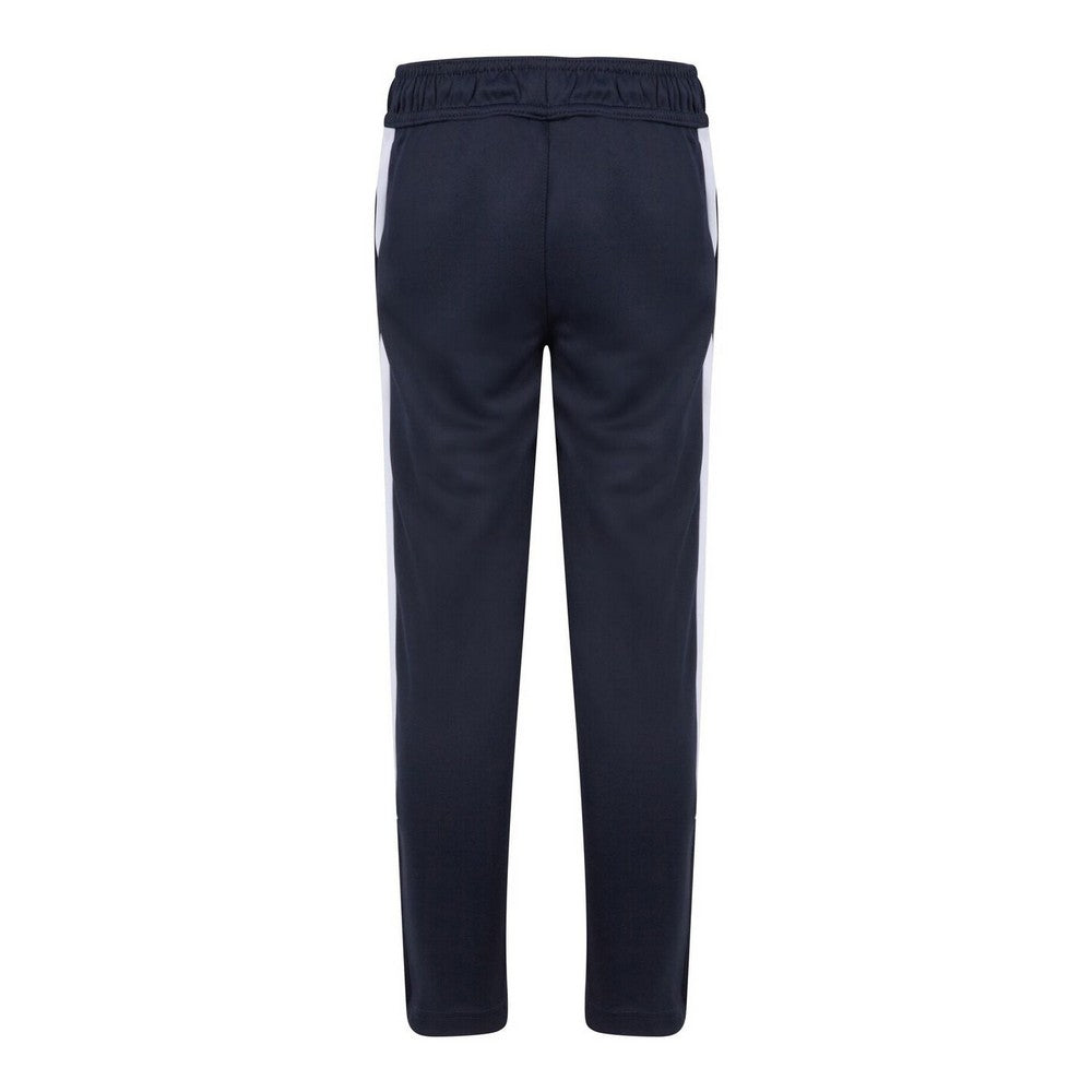 Navy-White - Back - Finden & Hales Childrens-Kids Tracksuit Bottoms