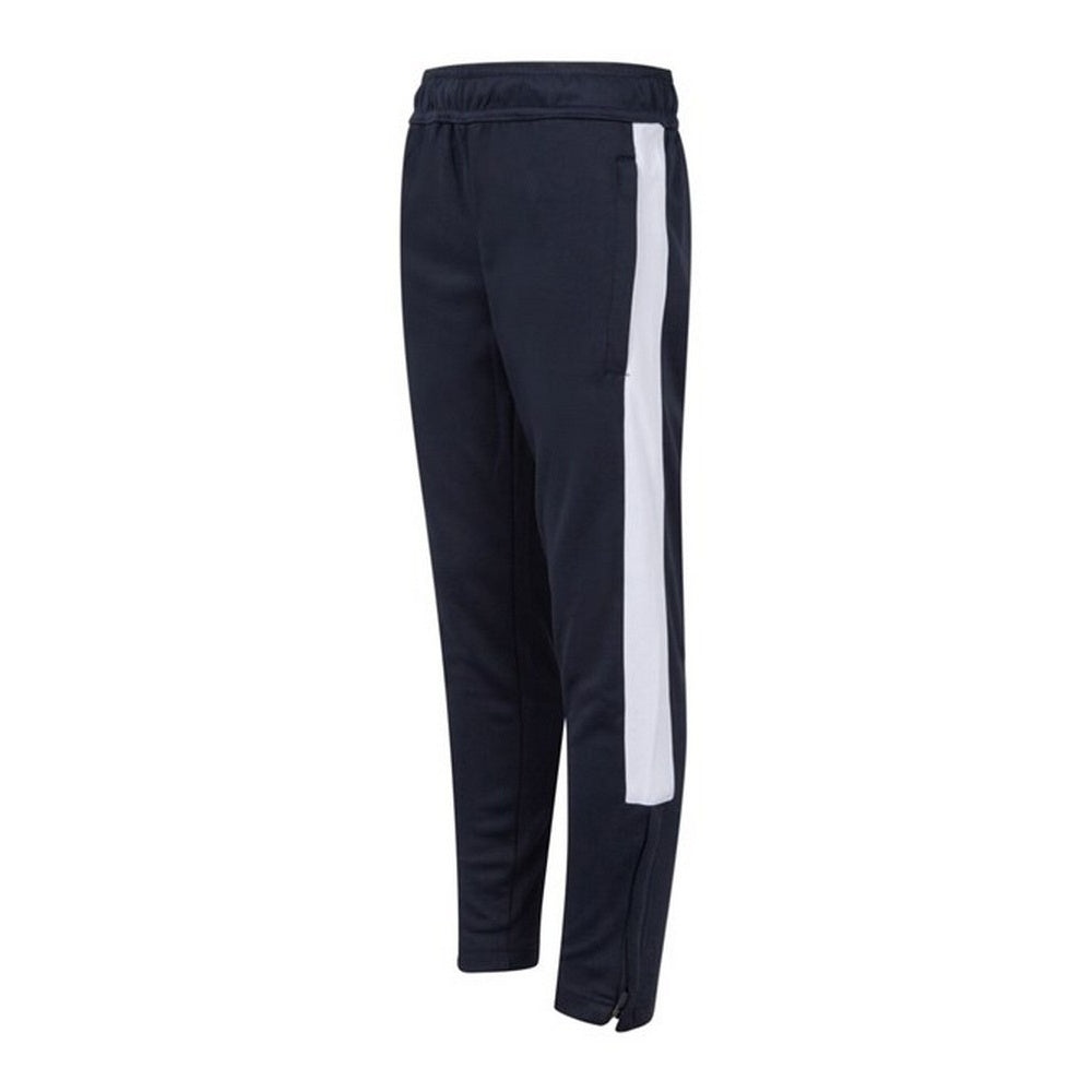 Navy-White - Lifestyle - Finden & Hales Childrens-Kids Tracksuit Bottoms