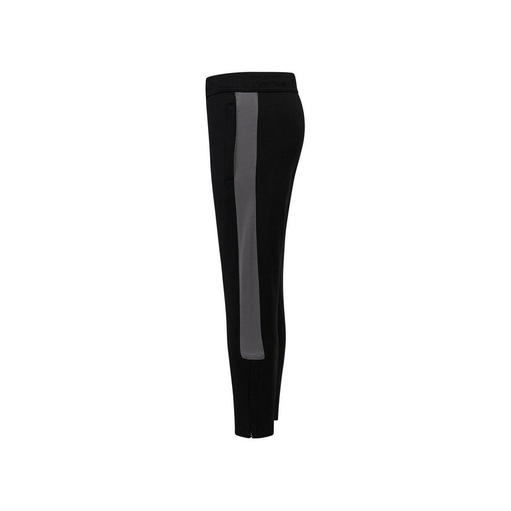 Black-Gunmetal Grey - Side - Finden & Hales Childrens-Kids Tracksuit Bottoms