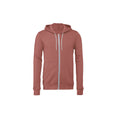 Mauve - Front - Bella + Canvas Unisex Adult Fleece Full Zip Hoodie