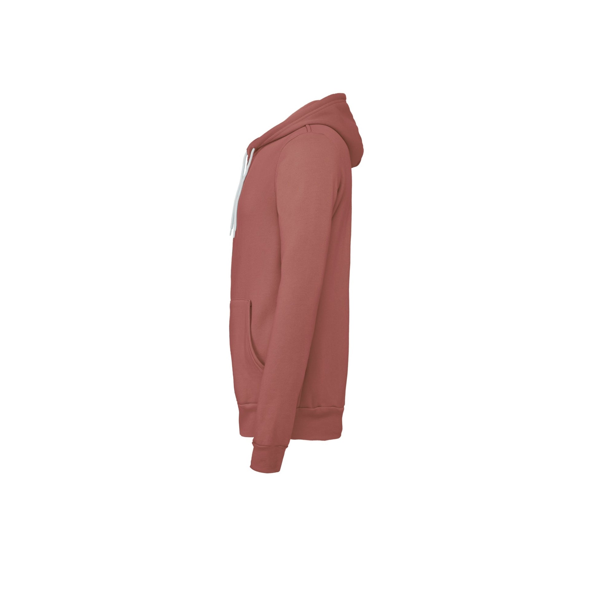 Mauve - Side - Bella + Canvas Unisex Adult Fleece Full Zip Hoodie