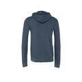 Navy Heather - Back - Bella + Canvas Unisex Adult Fleece Full Zip Hoodie