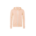 Peach - Front - Bella + Canvas Unisex Adult Fleece Full Zip Hoodie