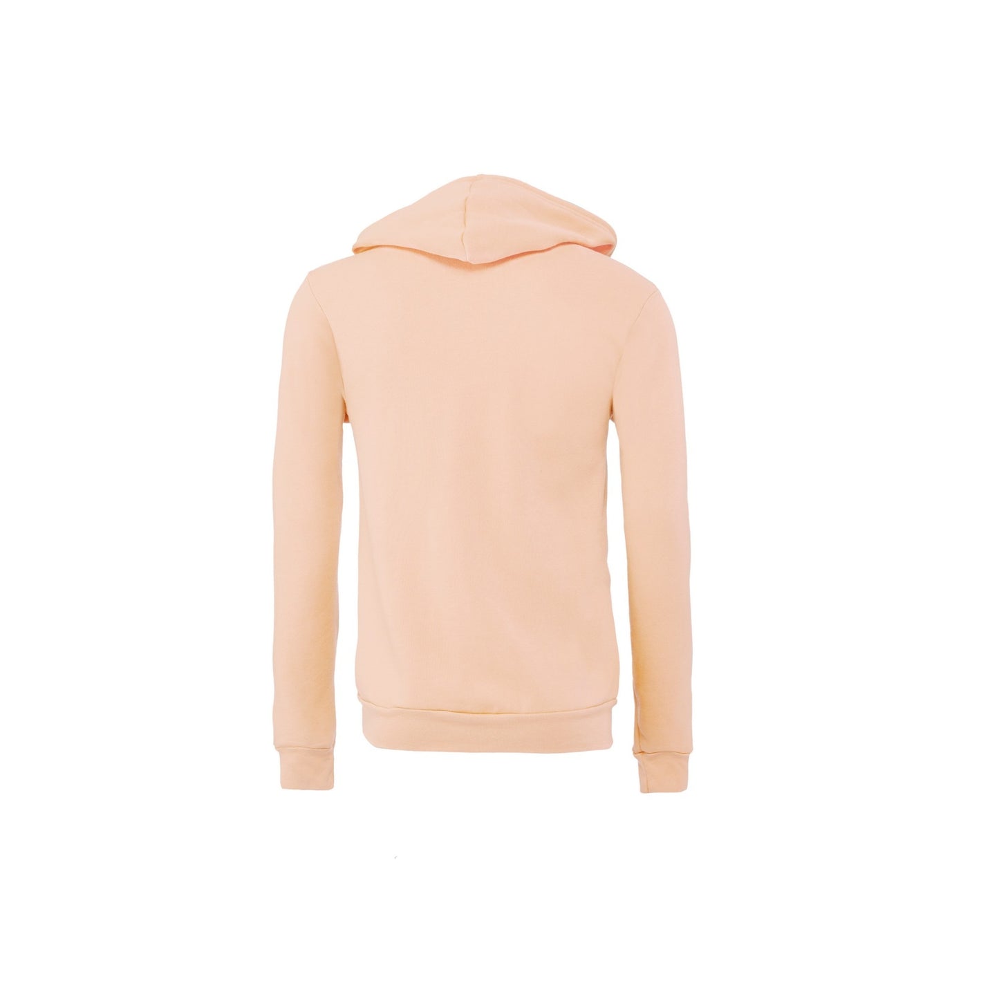Peach - Back - Bella + Canvas Unisex Adult Fleece Full Zip Hoodie