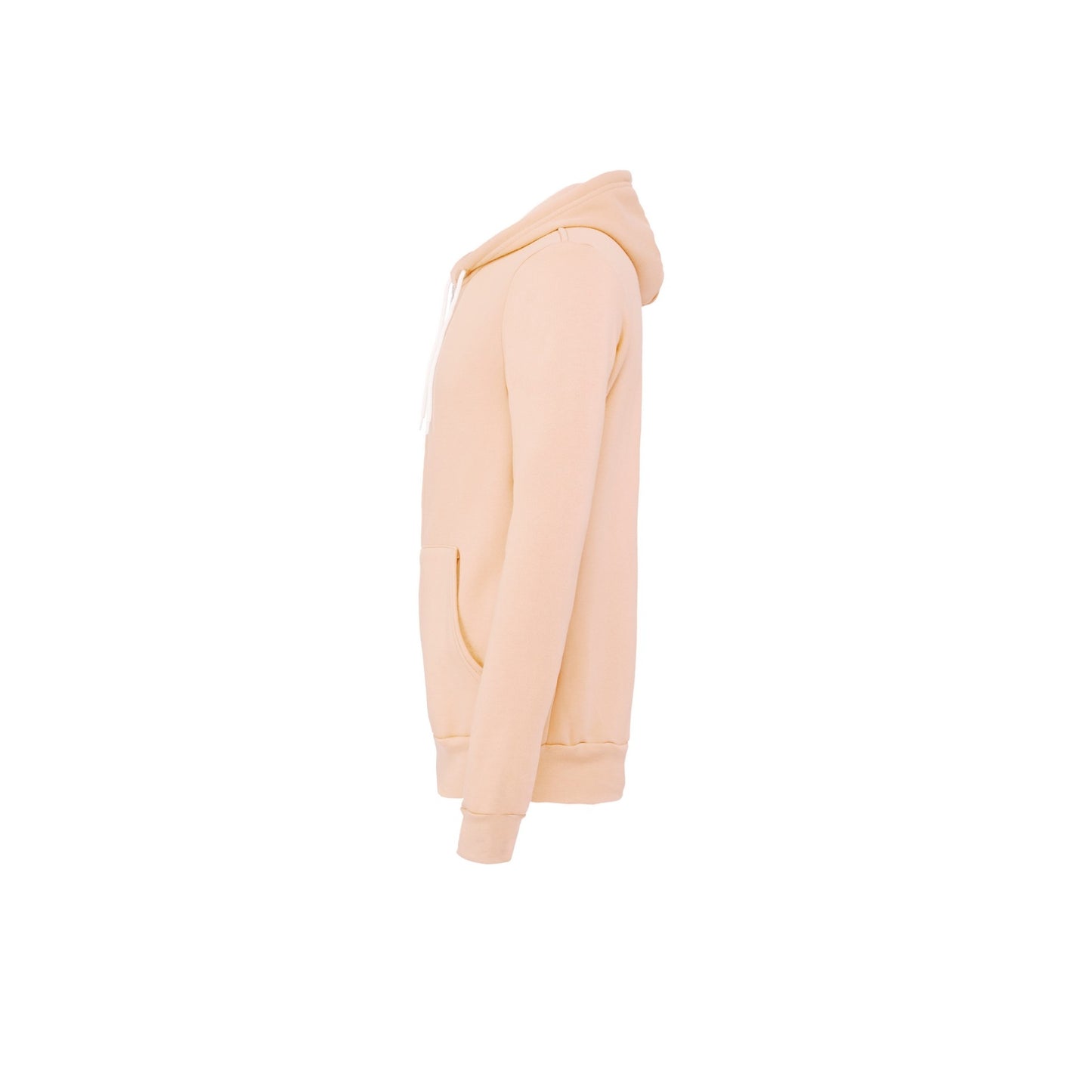 Peach - Side - Bella + Canvas Unisex Adult Fleece Full Zip Hoodie