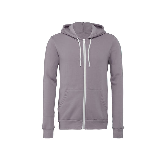 Storm Grey - Front - Bella + Canvas Unisex Adult Fleece Full Zip Hoodie