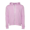 Lilac - Front - Bella + Canvas Unisex Adult Fleece Full Zip Hoodie