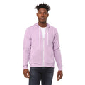 Lilac - Side - Bella + Canvas Unisex Adult Fleece Full Zip Hoodie