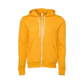 Gold - Front - Bella + Canvas Unisex Adult Fleece Full Zip Hoodie