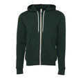 Forest - Front - Bella + Canvas Unisex Adult Fleece Full Zip Hoodie