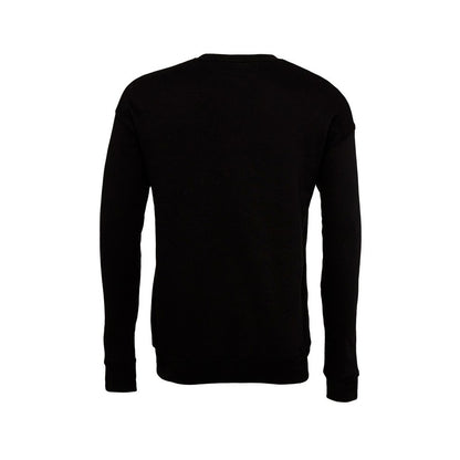 Black - Back - Bella + Canvas Unisex Adult Fleece Drop Shoulder Sweatshirt