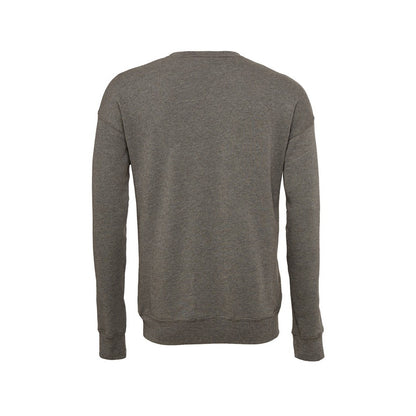 Grey Heather - Back - Bella + Canvas Unisex Adult Fleece Drop Shoulder Sweatshirt