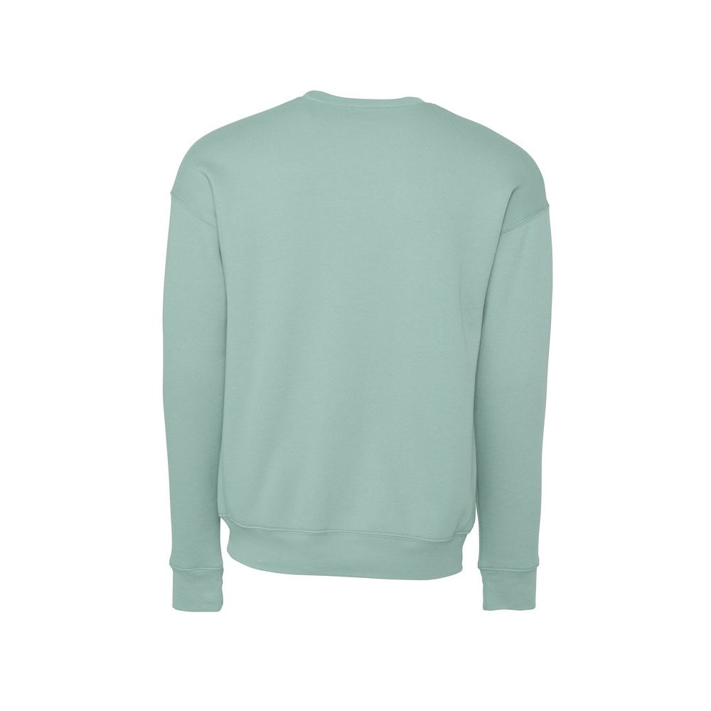 Dusty Blue - Back - Bella + Canvas Unisex Adult Fleece Drop Shoulder Sweatshirt