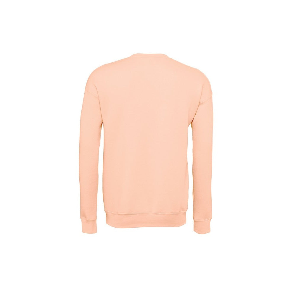 Peach - Back - Bella + Canvas Unisex Adult Fleece Drop Shoulder Sweatshirt