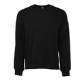 DTG Black - Front - Bella + Canvas Unisex Adult Fleece Drop Shoulder Sweatshirt