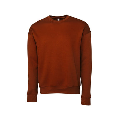 Brick - Front - Bella + Canvas Unisex Adult Fleece Drop Shoulder Sweatshirt