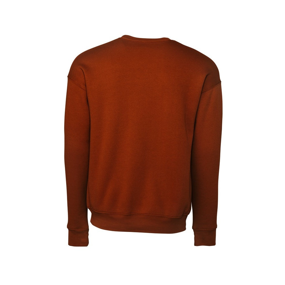 Brick - Back - Bella + Canvas Unisex Adult Fleece Drop Shoulder Sweatshirt