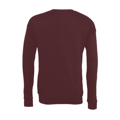 Maroon - Back - Bella + Canvas Unisex Adult Fleece Drop Shoulder Sweatshirt