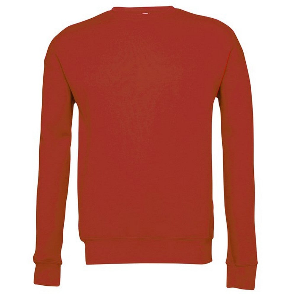 Red - Front - Bella + Canvas Unisex Adult Fleece Drop Shoulder Sweatshirt