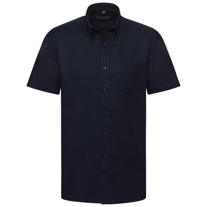 Bright Navy - Front - Russell Collection Mens Oxford Formal Shirt