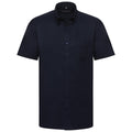 Bright Navy - Front - Russell Collection Mens Oxford Formal Shirt