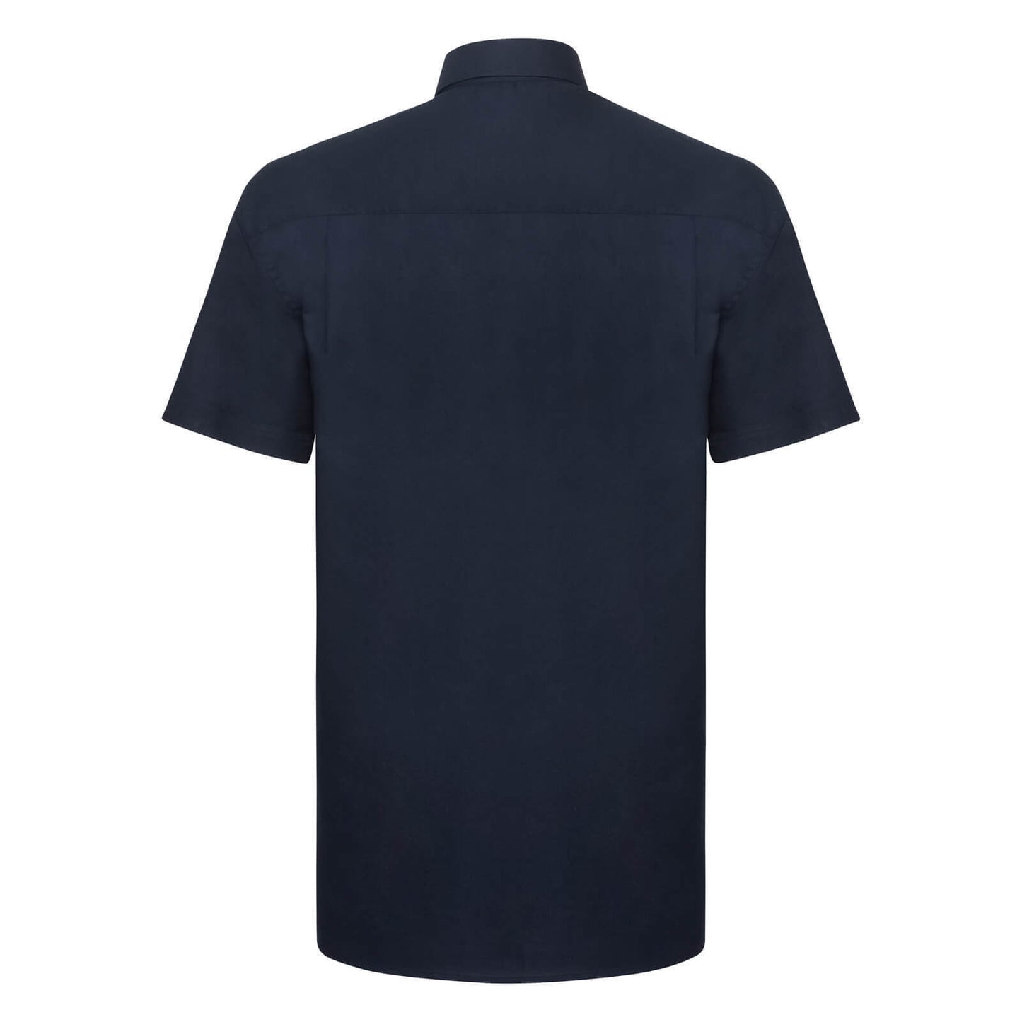 Bright Navy - Back - Russell Collection Mens Oxford Formal Shirt
