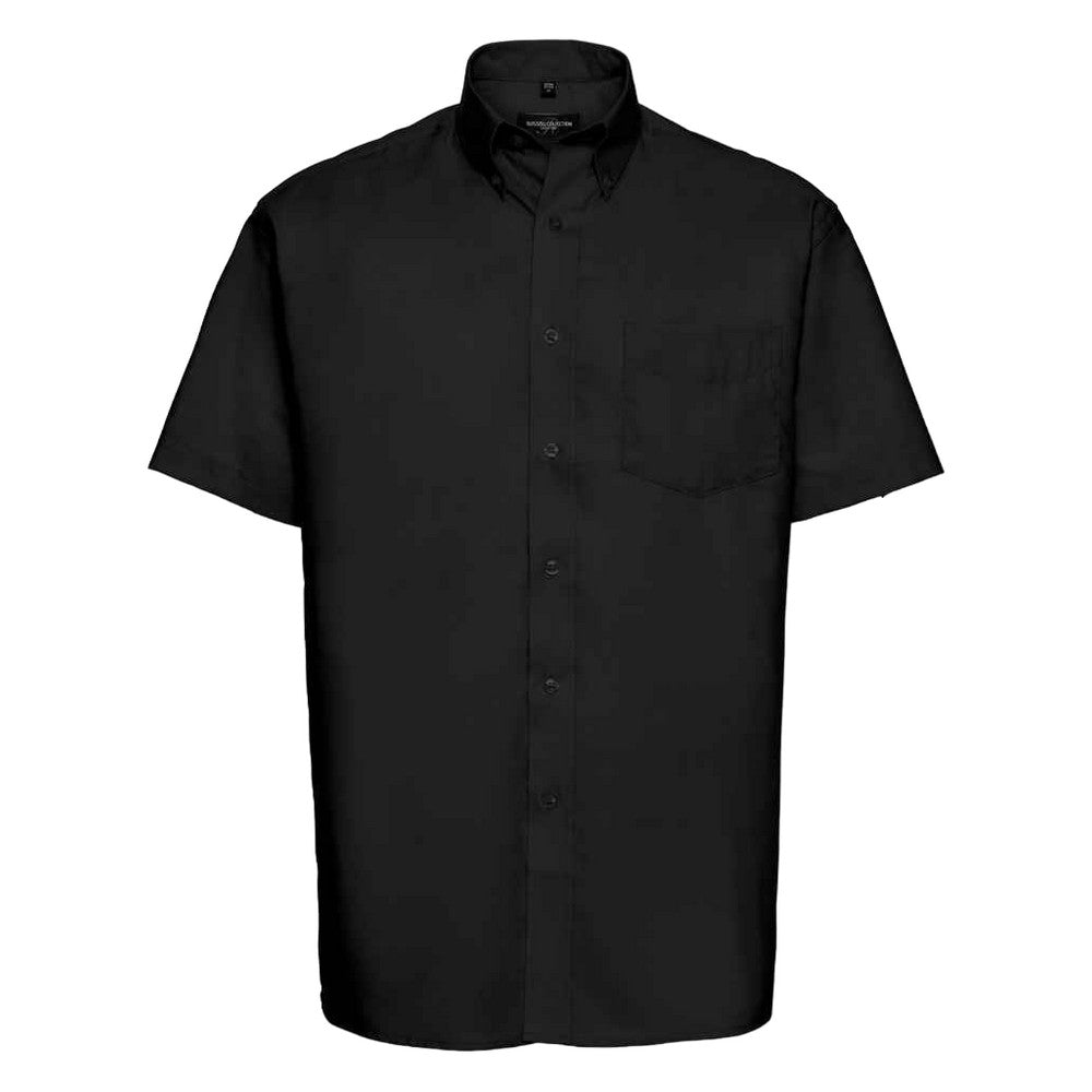 Black - Front - Russell Collection Mens Oxford Formal Shirt