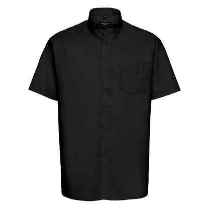 Black - Front - Russell Collection Mens Oxford Formal Shirt