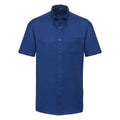 Bright Royal Blue - Front - Russell Collection Mens Oxford Formal Shirt