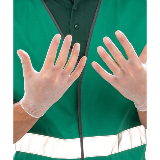 Clear - Front - Result Essential Hygiene Unisex Adult Disposable Gloves (Pack Of 100)