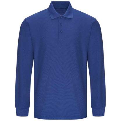 Royal Blue - Front - PRORTX Mens Long-Sleeved Polo Shirt