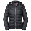 Black - Front - Russell Womens-Ladies Nano Hooded Jacket