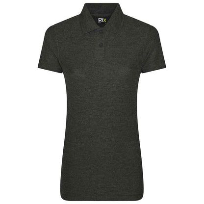 Charcoal - Front - PRO RTX Womens-Ladies Polo Shirt