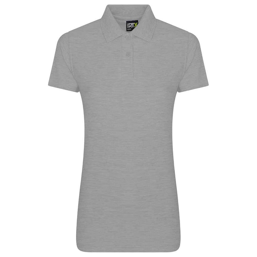 Heather Grey - Front - PRO RTX Womens-Ladies Polo Shirt