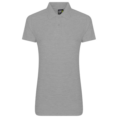 Heather Grey - Front - PRO RTX Womens-Ladies Polo Shirt