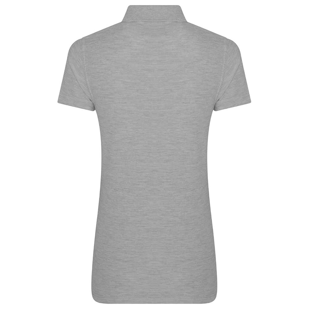 Heather Grey - Back - PRO RTX Womens-Ladies Polo Shirt