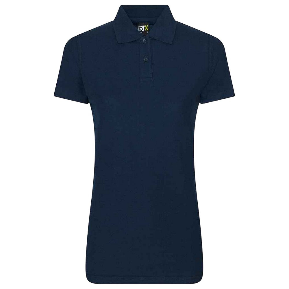 Navy - Front - PRO RTX Womens-Ladies Polo Shirt