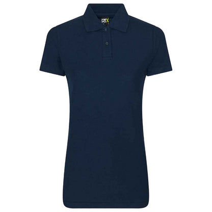 Navy - Front - PRO RTX Womens-Ladies Polo Shirt