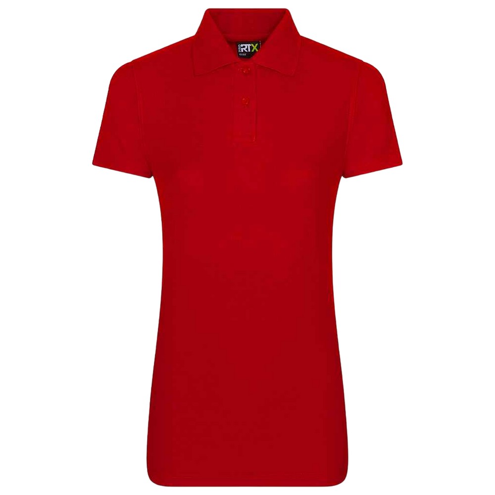 Red - Front - PRO RTX Womens-Ladies Polo Shirt