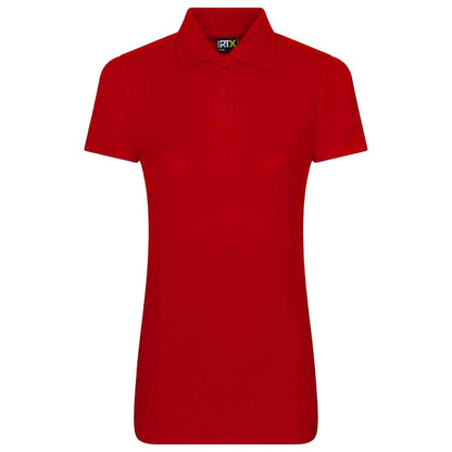 Red - Front - PRO RTX Womens-Ladies Polo Shirt