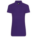 Purple - Front - PRO RTX Womens-Ladies Polo Shirt