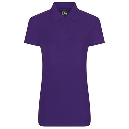 Purple - Front - PRO RTX Womens-Ladies Polo Shirt