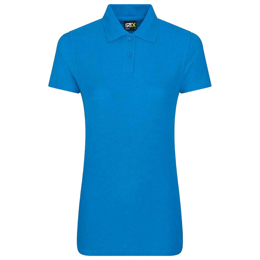 Sapphire Blue - Front - PRO RTX Womens-Ladies Polo Shirt