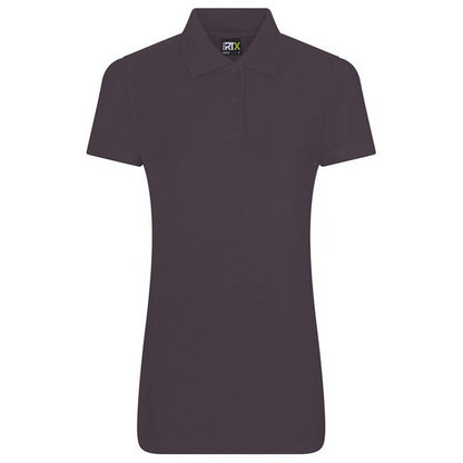 Solid Grey - Front - PRO RTX Womens-Ladies Polo Shirt