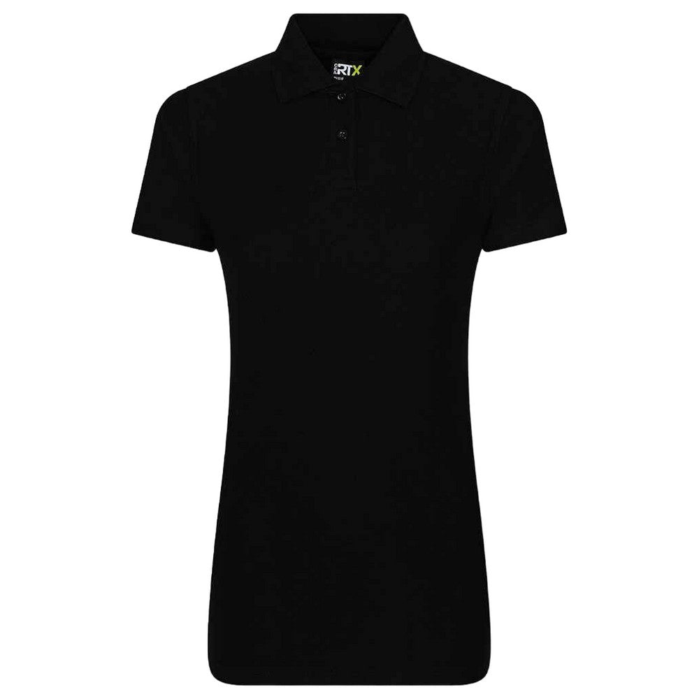 Black - Front - PRO RTX Womens-Ladies Polo Shirt