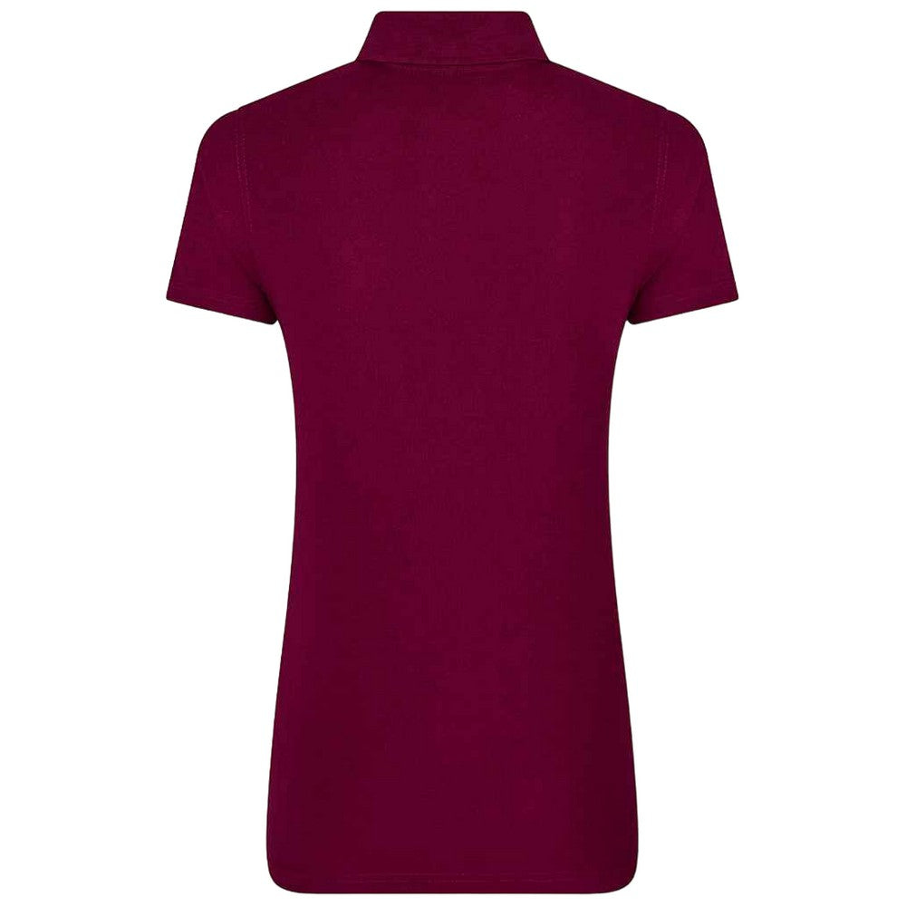 Burgundy - Back - PRO RTX Womens-Ladies Polo Shirt
