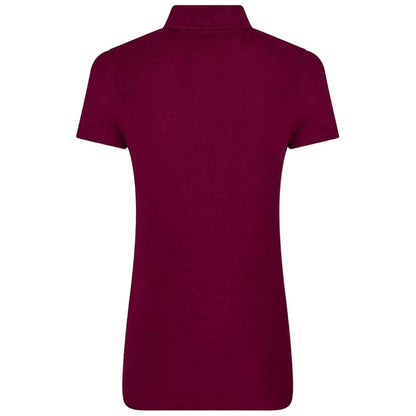 Burgundy - Back - PRO RTX Womens-Ladies Polo Shirt