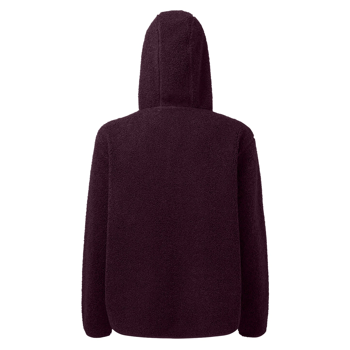 Mulberry Red - Back - TriDri Womens-Ladies Sherpa Fleece Quarter Zip Hoodie