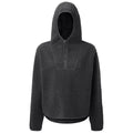 Charcoal Grey - Front - TriDri Womens-Ladies Sherpa Fleece Quarter Zip Hoodie