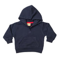 Navy - Front - Larkwood Toddler-Baby Hooded Sweatshirt - Hoodie